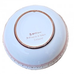 Salad bowl majolica ceramic Deruta rich Deruta red single color