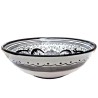 Salad bowl majolica ceramic Deruta rich Deruta black single color
