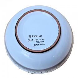 Salad bowl majolica ceramic Deruta rich Deruta black single color