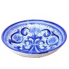 Salad bowl majolica ceramic Deruta rich Deruta blue single color