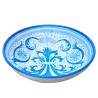 Salad bowl majolica ceramic Deruta rich Deruta turquoise single color