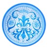 Salad bowl majolica ceramic Deruta rich Deruta turquoise single color