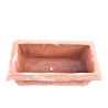 Small rectangular terracotta box with festoon handmade