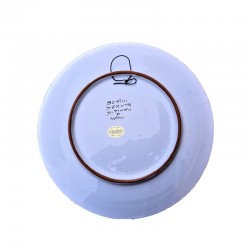 Piatto da parete ceramica maiolica Deruta ricco Deruta giallo cesto