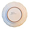 Scalloped table plate majolica ceramic Deruta raphaelesque floral doily