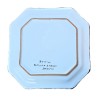 Octagonal table plate majolica ceramic Deruta raphaelesque