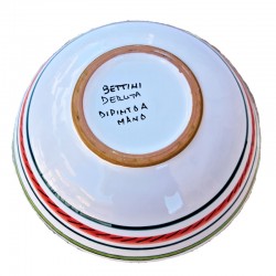 Ciotola ceramica maiolica Deruta rosso artistico