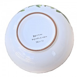 Salad bowl majolica ceramic Deruta pomegranate