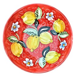 Ciotola ceramica maiolica Deruta Positano rosso