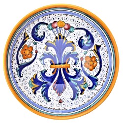 Salad bowl majolica ceramic Deruta rich Deruta yellow