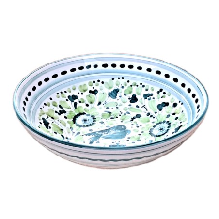 Ciotolina ceramica maiolica Deruta arabesco verde