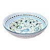 Small salad bowl majolica ceramic Deruta green arabesque
