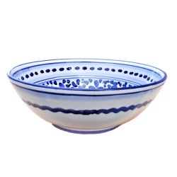 Ciotola ceramica maiolica Deruta arabesco blu