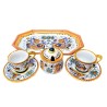 Coffee set majolica ceramic Deruta raphaelesque 6 PCS