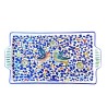 Vassoio rettangolare ceramica maiolica Deruta arabesco colorato