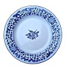 Piatto tavola ceramica maiolica Deruta arabesco blu