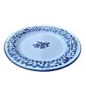 Piatto tavola ceramica maiolica Deruta arabesco blu