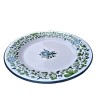 Table plate majolica ceramic Deruta green arabesque