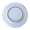Scalloped table plate majolica ceramic Deruta rich Deruta blue floral doily