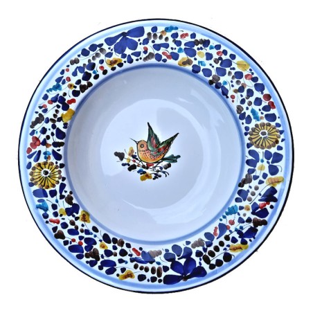 Table plate majolica ceramic Deruta colored arabesque