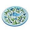 Piatto da parete ceramica maiolica Deruta arabesco verde