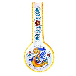 Poggiamestolo ceramica maiolica Deruta raffaellesco