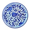 Wall plate majolica ceramic Deruta blue arabesque