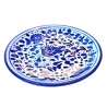 Piatto da parete ceramica maiolica Deruta arabesco blu