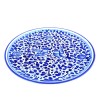Piatto da parete ceramica maiolica Deruta arabesco blu