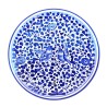 Piatto da parete ceramica maiolica Deruta arabesco blu