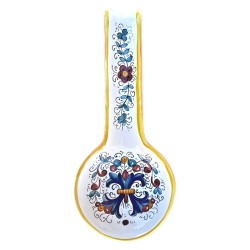 Poggiamestolo ceramica maiolica Deruta ricco Deruta giallo