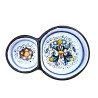 Olive holder majolica ceramic Deruta rich Deruta blue