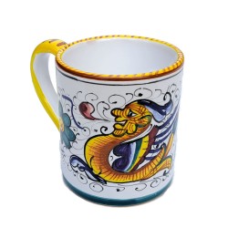 Mug majolica ceramic Deruta raphaelesque