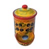 Porta sale ceramica maiolica Deruta olive