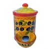 Porta sale ceramica maiolica Deruta olive