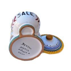 Porta sale ceramica maiolica Deruta raffaellesco