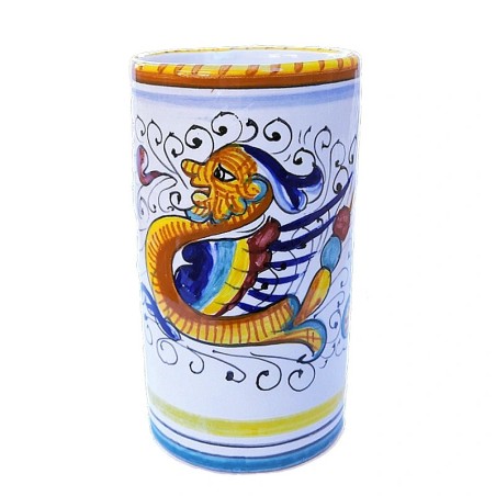 Pen holders majolica ceramic Deruta raphaelesque