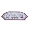 Vassoio ottagonale ceramica maiolica Deruta ricco Deruta rosso monocolore