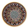 Salad bowl majolica ceramic Deruta geometric cubes