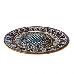 Vassoio ovale ceramica maiolica Deruta vario cubi