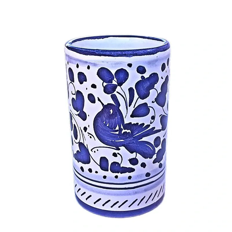 Portapenne ceramica maiolica Deruta arabesco blu Portapenne ceramica maiolica Deruta arabesco blu
