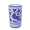 Portapenne ceramica maiolica Deruta arabesco blu