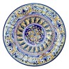 Piatto da parete ceramica maiolica Deruta vario fascia gialla