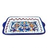 Rectangular tray 18x10 majolica ceramic Deruta rich Deruta blue