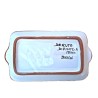 Rectangular tray 18x10 majolica ceramic Deruta rich Deruta blue