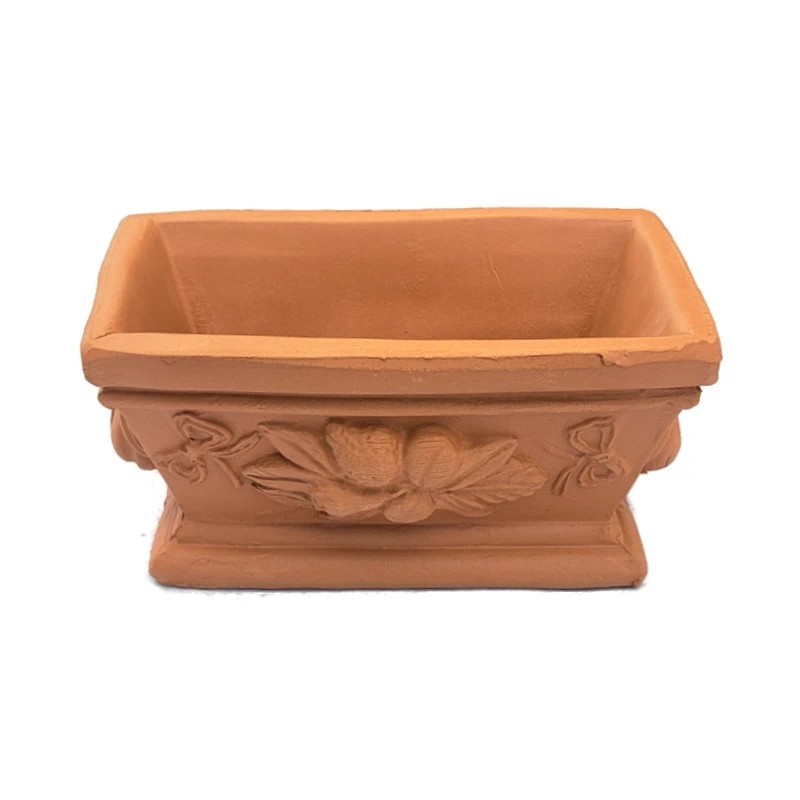 Piccolo vaso rettangolare terracotta Deruta piante aromatiche piantine grasse adatto acquari mensole Piccolo vaso rettangolare terracotta Deruta piante aromatiche piantine grasse adatto acquari mensole