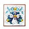Deruta majolica ceramic tile hand painted rich Deruta yellow decoration square