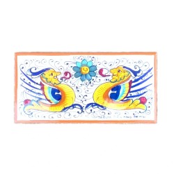Mattonella listello ceramica maiolica Deruta Raffaellesco