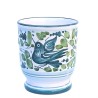 Portaspazzolini ceramica maiolica Deruta arabesco verde