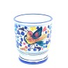 Toothbrush holder majolica ceramic Deruta colored arabesque